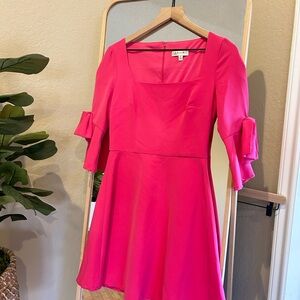 Neiman Marcus Elegant Pink Dress with Square Neckline